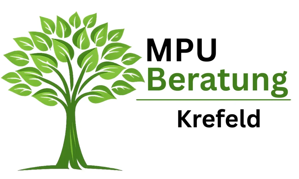 Grünes Baum-Logo mit Schriftzug MPU Beratung Krefeld